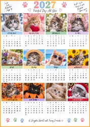 Year Calendar Cat 2027