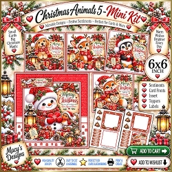 Christmas Animals 5 - Mini Kit 6x6