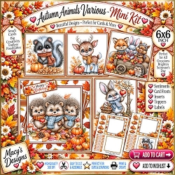 Autumn Animals Various - Mini Kit 6x6