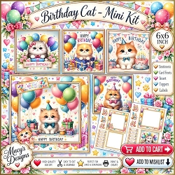 Birthday Cat - Mini Kit 6x6