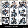 Young Boy and his Motorcycle - Illustrations for Cards
