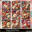 Vintage Colorful Flowers - Illustrations for Cards