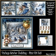 Vintage Winter Sledding - Mini Kit 8x8