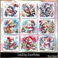 Catching Snowflakes - Illustrations for Cards, Mini kits & Designe