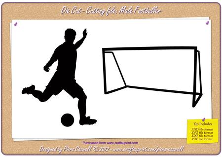 Male Footballer Die Cut