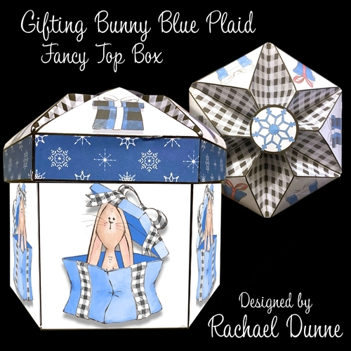 Gifting Bunny Blue Plaid FTB
