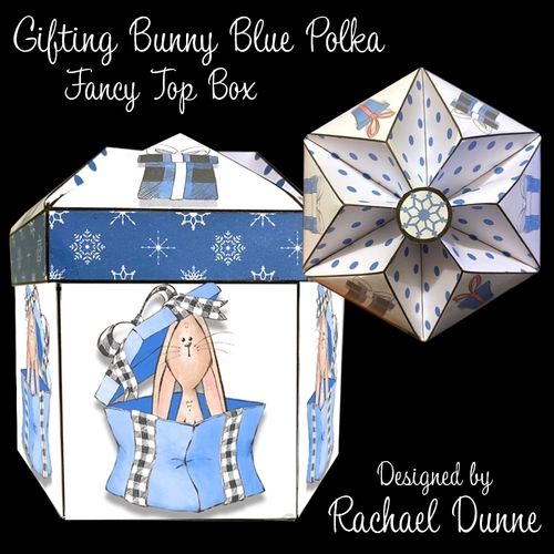 Gifting Bunny Blue Polka FTB