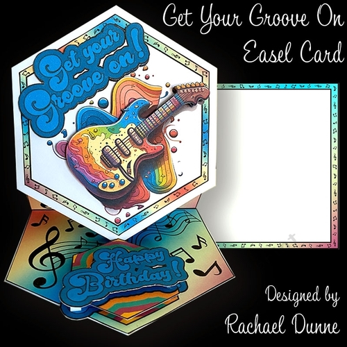 Get Your Groove On Hexagon Easel Card