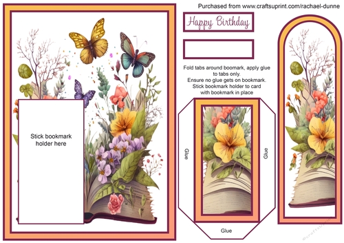 Birthday Butterfly Bookmark Card