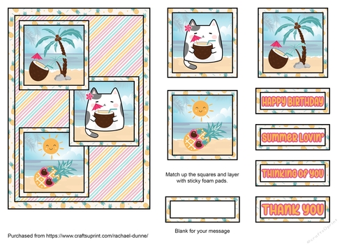 Pinacolada Cats 5 x 7
