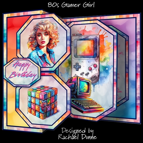 80s Child Gamer Girl Octagon Foldback