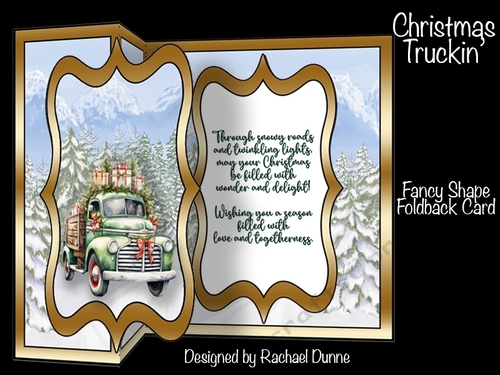 Christmas Truckin Fancy Foldback Card