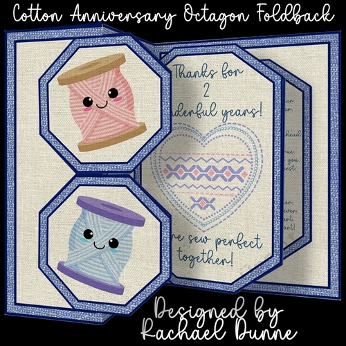 Cotton Anniversary Octagon Foldback Card