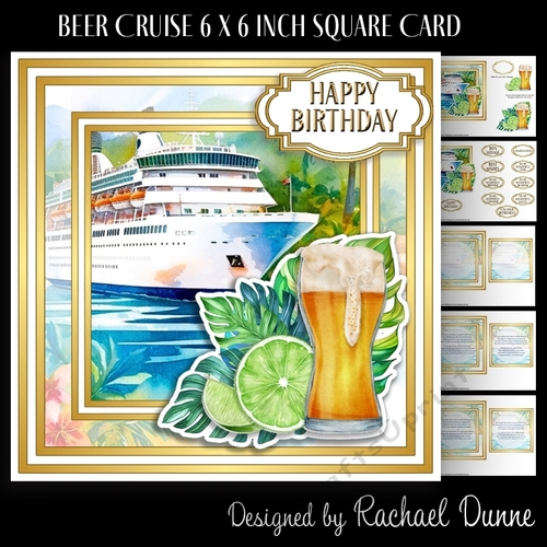 Beer Cruise 6 x 6 inch square card
