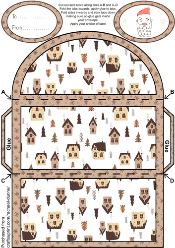 Boho Santa with Houses