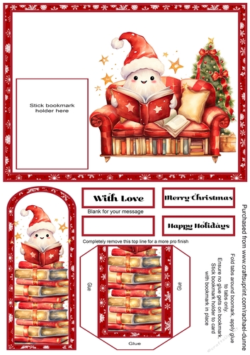 Christmas Spirit on the Sofa Bookmark Card