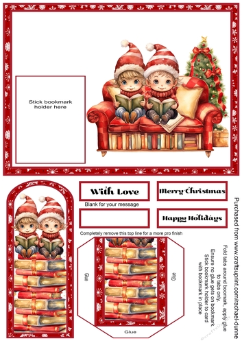 Twins on the Sofa Bookmark Card