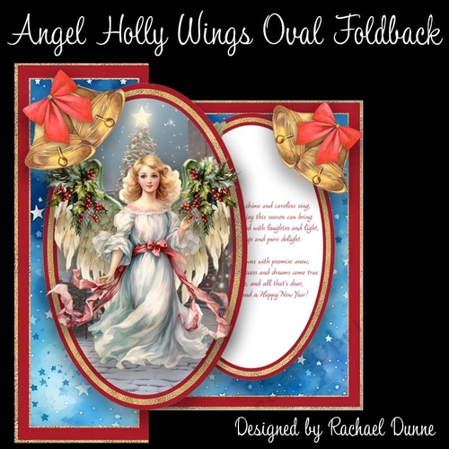 Angel Holly Wings Oval Foldback