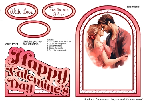 Valentines Couple Cutaway Arch
