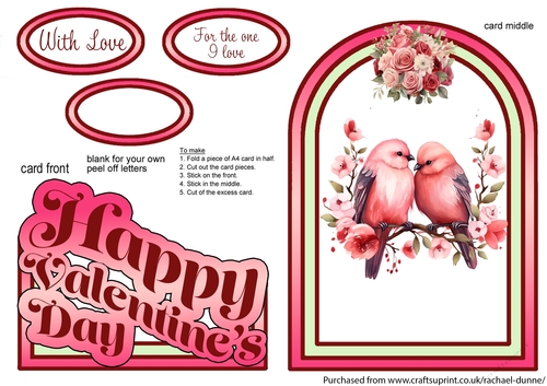 Valentines Love Birds Cutaway Arch