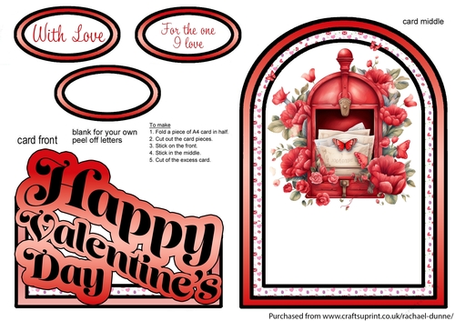 Valentine Mail Box Cutaway Arch