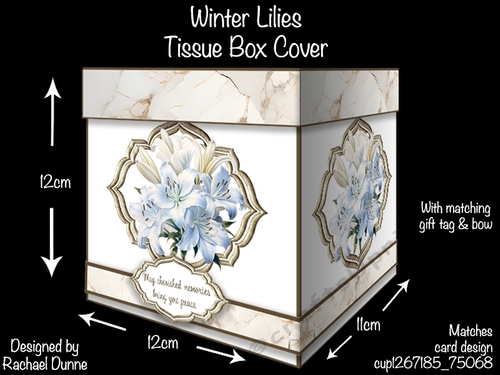 Winter Lilies Tissue Box