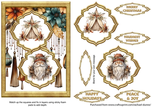 Santas Boho Camp Two Fancy Squares