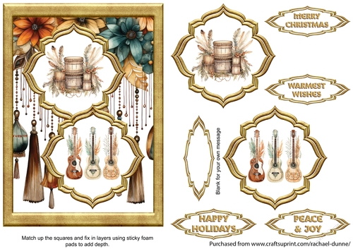 Boho Christmas Jamboree Two Fancy Squares