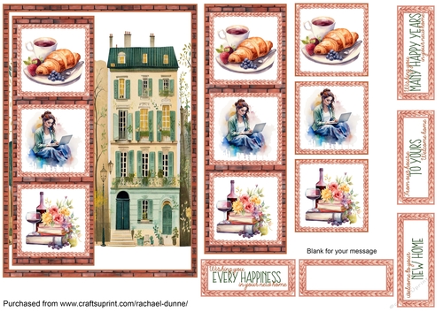 Breakfast in New Home Simple Squares 5 x 7