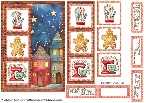 Christmas Baking New Home Simple Squares 5 x 7