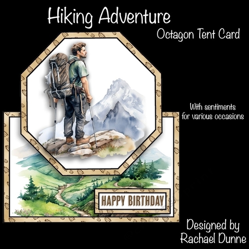 Hiking Adventure Octagon Tent Card