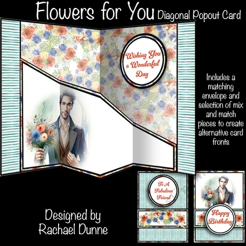 Flowers for You Diagonal Popout