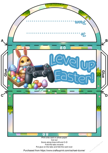 Level Up Easter! Gaming Bunny Money Wallet