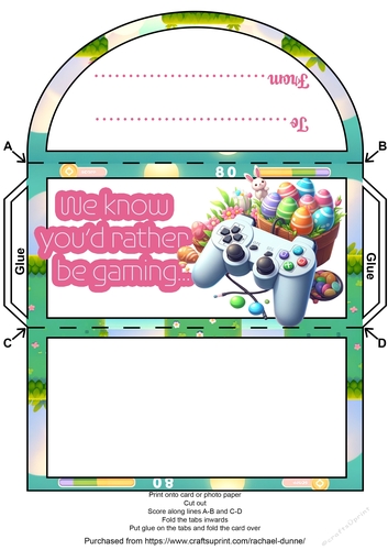 Rather Be Gaming Easter Bunny Money Wallet
