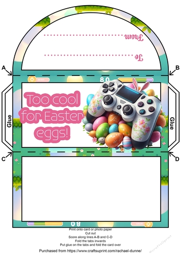 Too Cool For Easter Eggs! (Pink) Easter Bunny Money Wallet