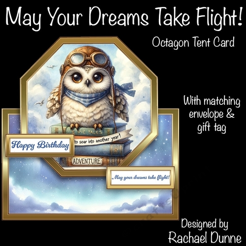 May Your Dreams Take Flight Octagon Tent Card