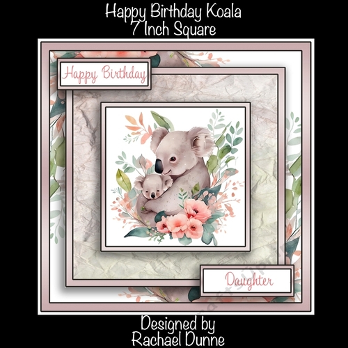 Koala Mum Birthday 7 Inch Square