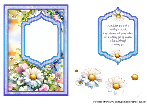 April Birth Flower Fancy Frame