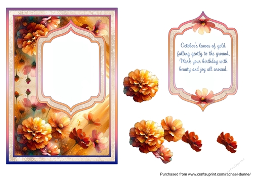 October Birth Flower Fancy Frame