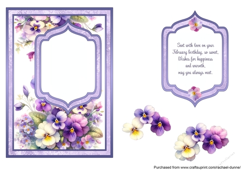 February Birth Flower Fancy Frame