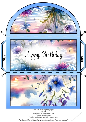July Birth Flower Money Wallet
