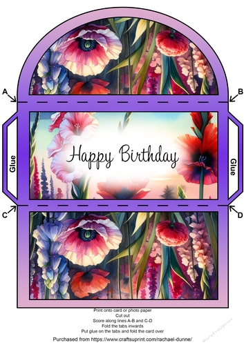 August Birth Flower Money Wallet