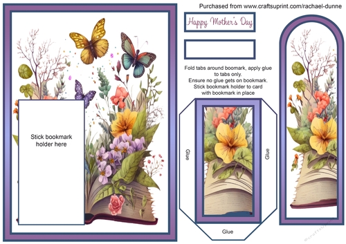 Mothers Day Butterfly Bookmark Card
