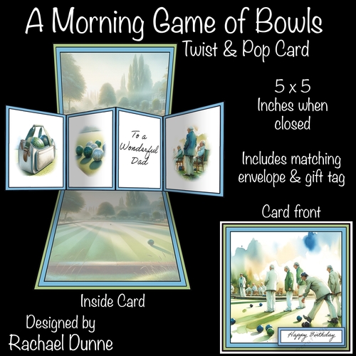 A Morning Game of Bowls Twist and Pop Card