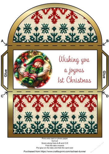 Knitted Christmas Elf Money Wallet