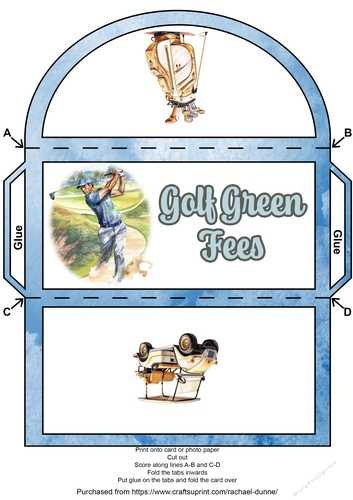Golf Green Fees Money Wallet
