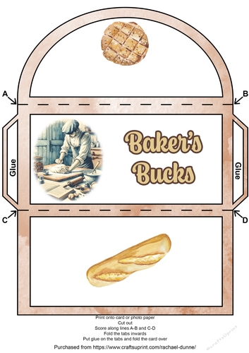 Bakers Bucks Money Wallet