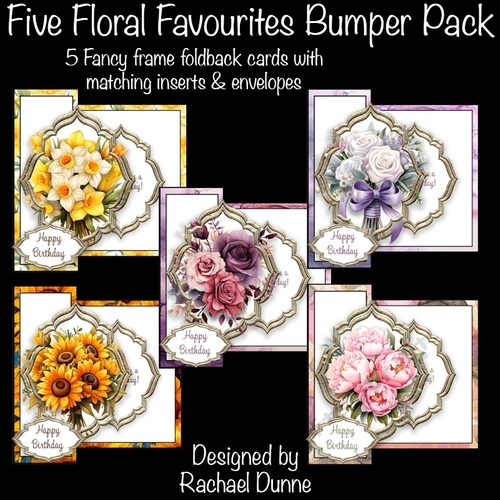 Five Floral Fancy Frame Foldback Favourites
