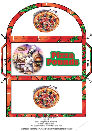 Pizza Pounds Money Wallet