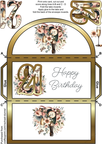 21st Birthday Golden Gate Money Wallet